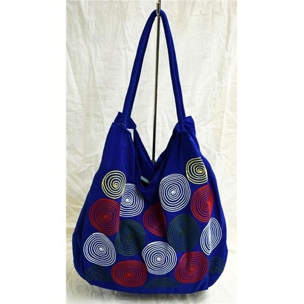 Bamboo54 Bamboo54 4166Blue Embroidered Hobo Bag 4166Blue